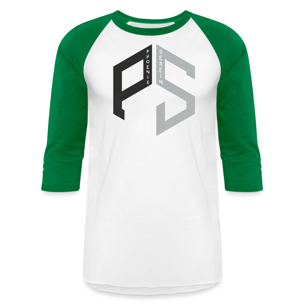 PS Logo Long Sleeve Baseball T-Shirt Men - white/kelly green