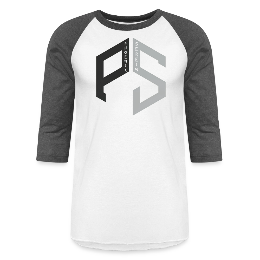 PS Logo Long Sleeve Baseball T-Shirt Men - white/charcoal