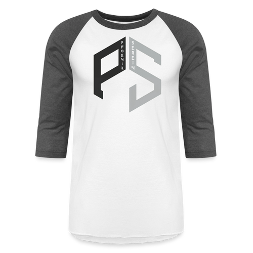 PS Logo Long Sleeve Baseball T-Shirt Men - white/charcoal