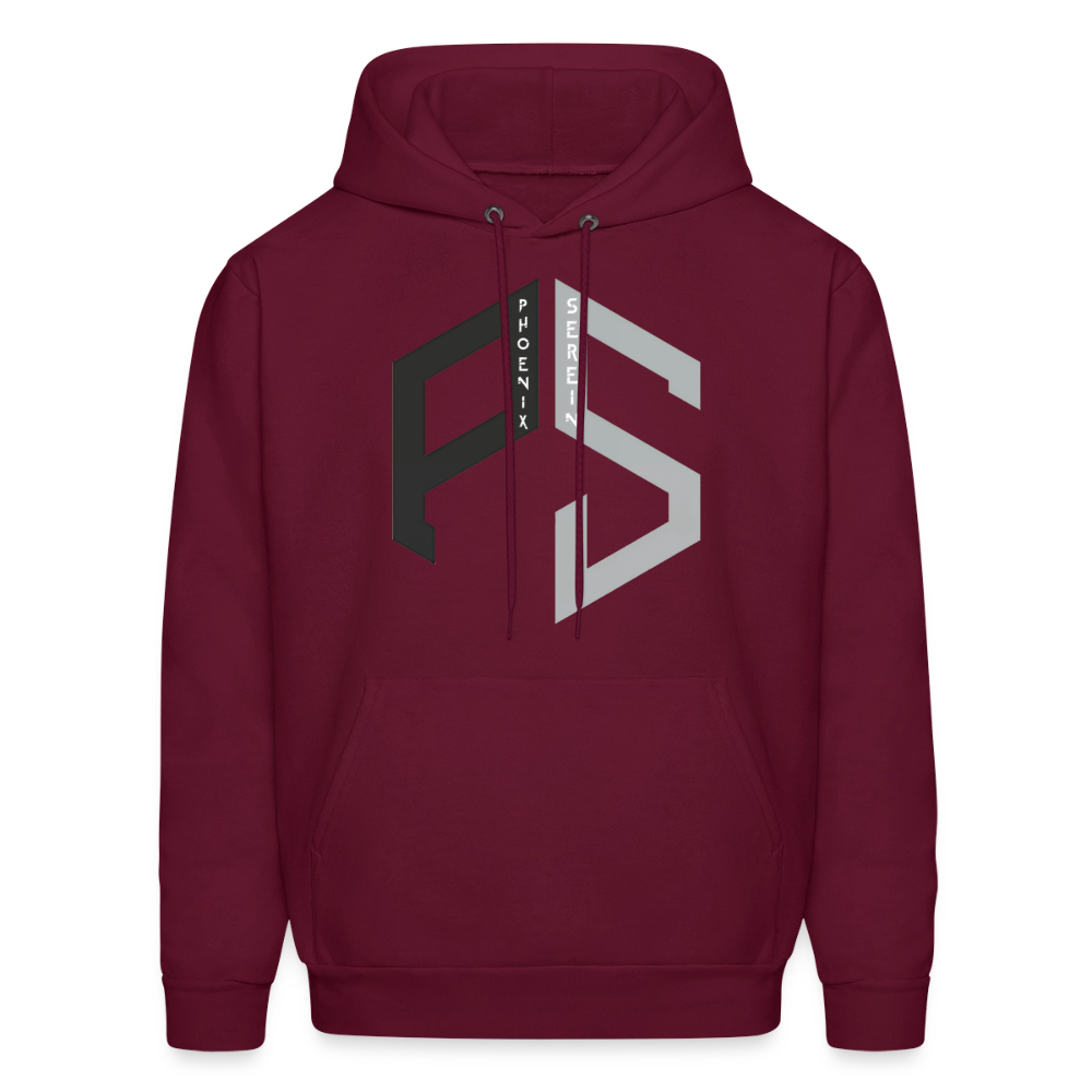 PS Logo Hoodie Mens - burgundy