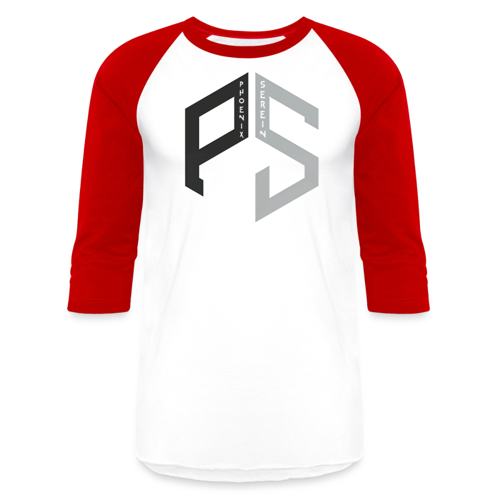 PS Logo Long Sleeve Baseball T-Shirt Men - white/red