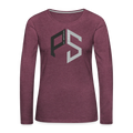PS Logo Long Sleeve T-Shirt Women - heather burgundy