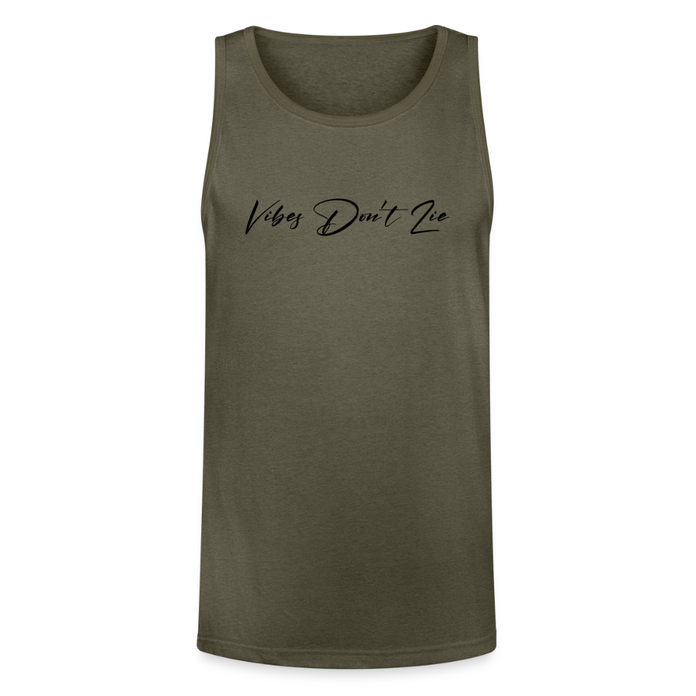 Vibes Don’t Lie Tank Top Men - heather olive