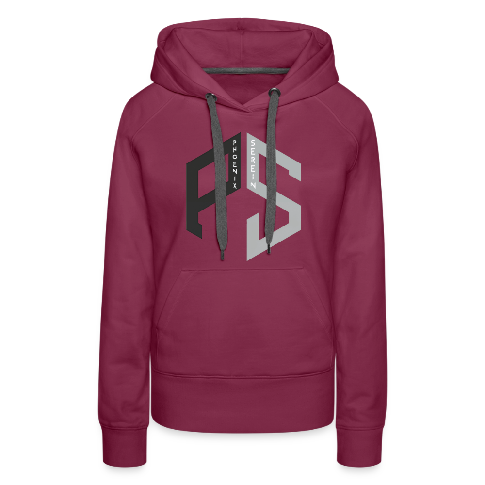 PS Logo Hoodie Women - burgundy