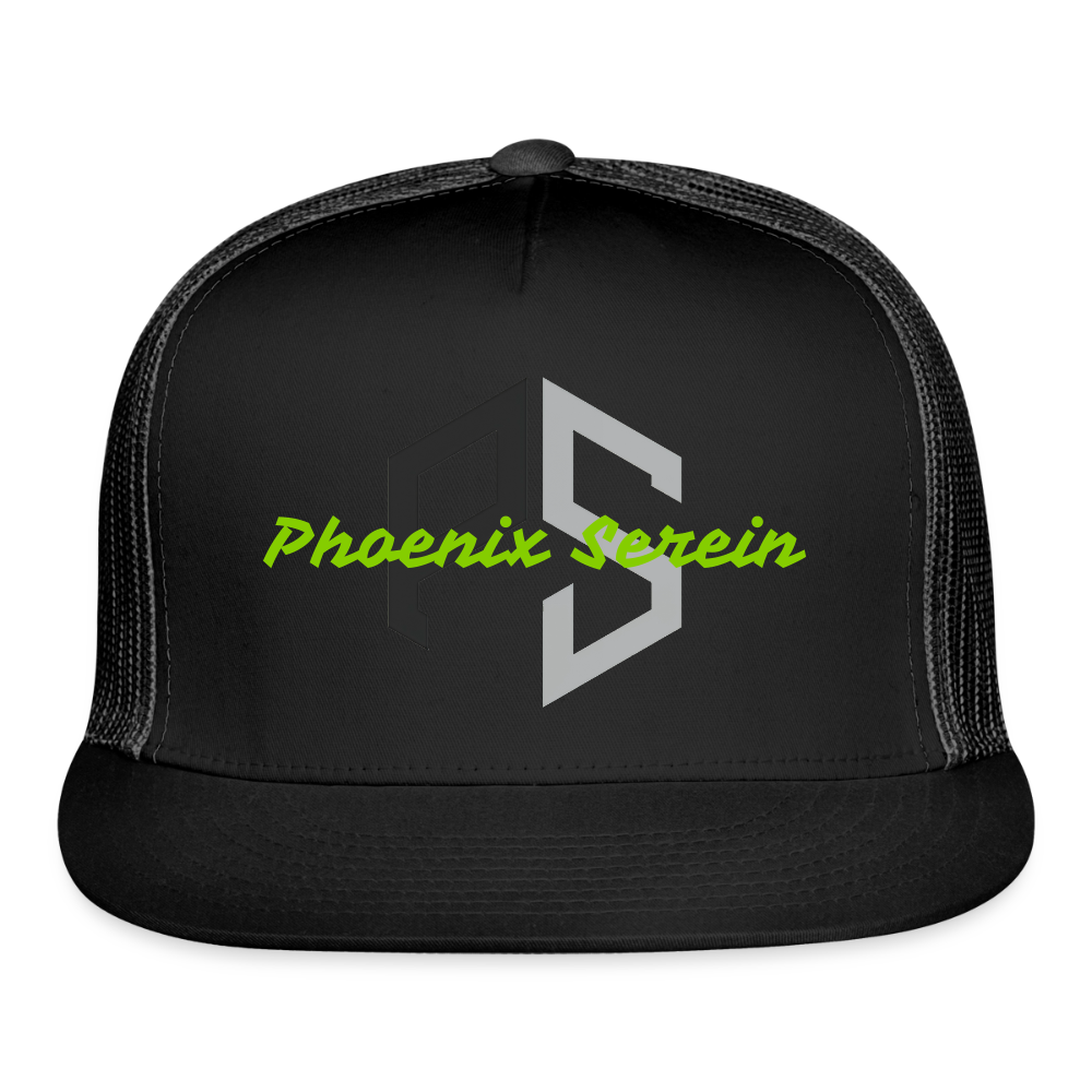 PS Logo Mesh Trucker Hat - black/black