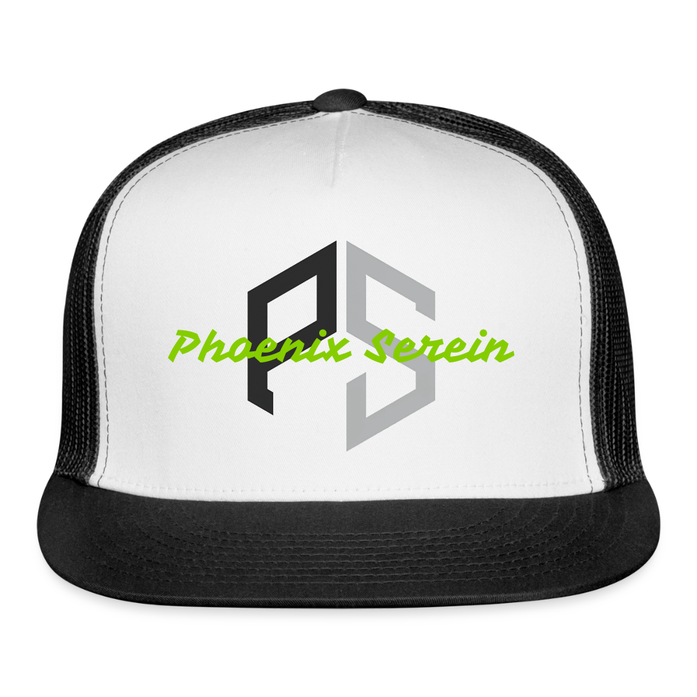 PS Logo Mesh Trucker Hat - white/black